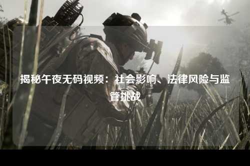 揭秘午夜无码视频：社会影响、法律风险与监管挑战
